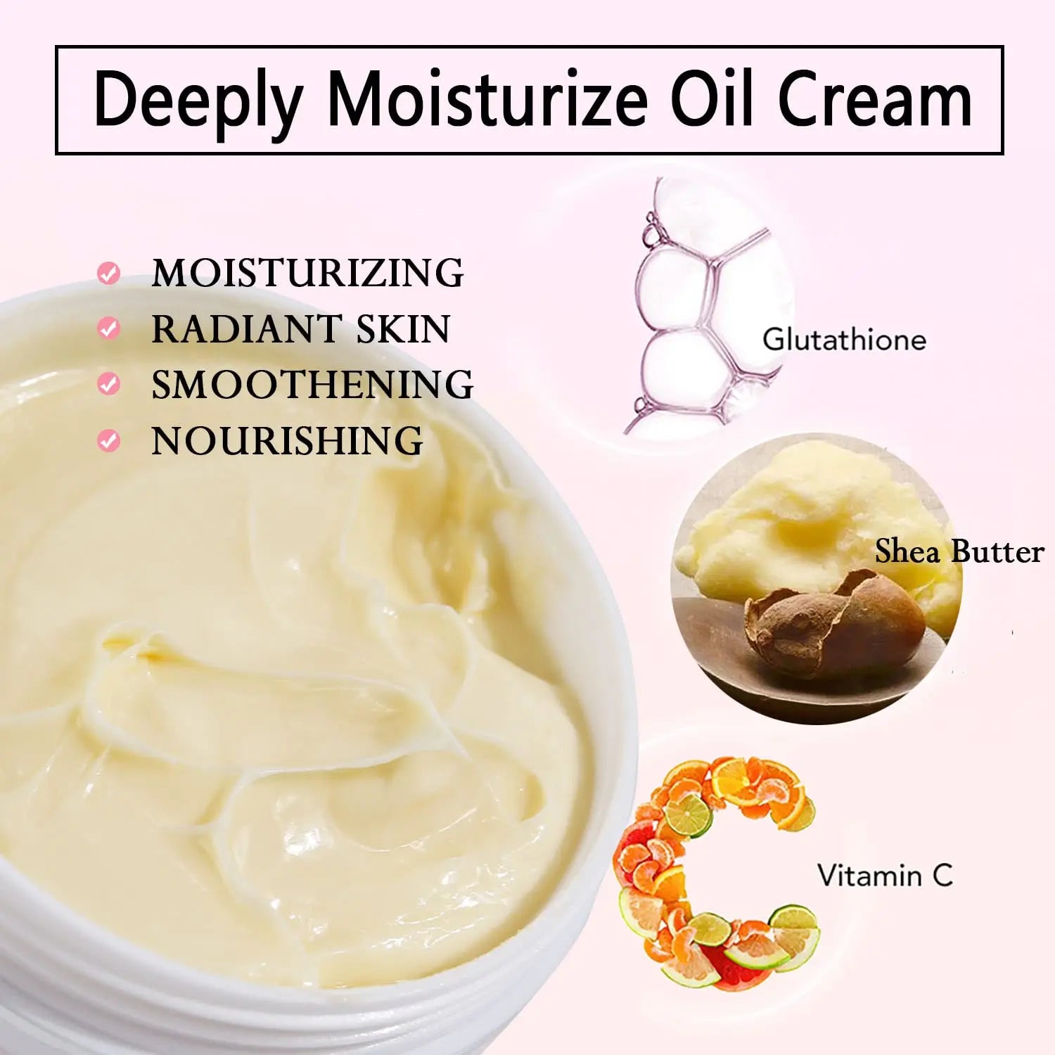 AILKE Glutathione and Vitamin C Moisturizing Body Cream for Skin Glowing, Radiance Boost | Nourishes & Hydrates Skin Naturally