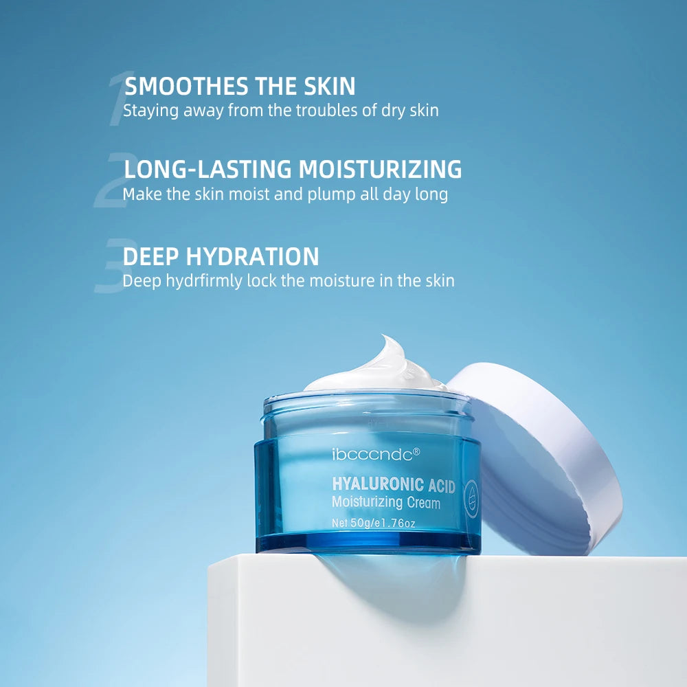 New Hyaluronic Acid Hydrating Face Moisturizer Gel-Cream To Hydrate and Smooth Extra-Dry Skin Facial Moisturizing Cream