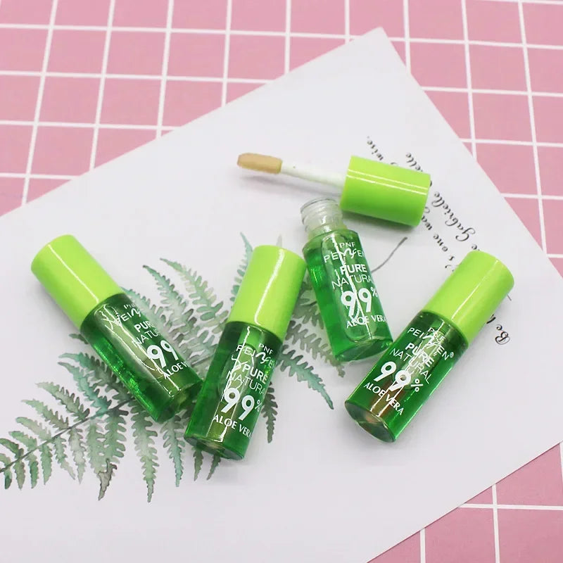 1PCS Moisturizing Natural Aloe Serum Lip Gloss