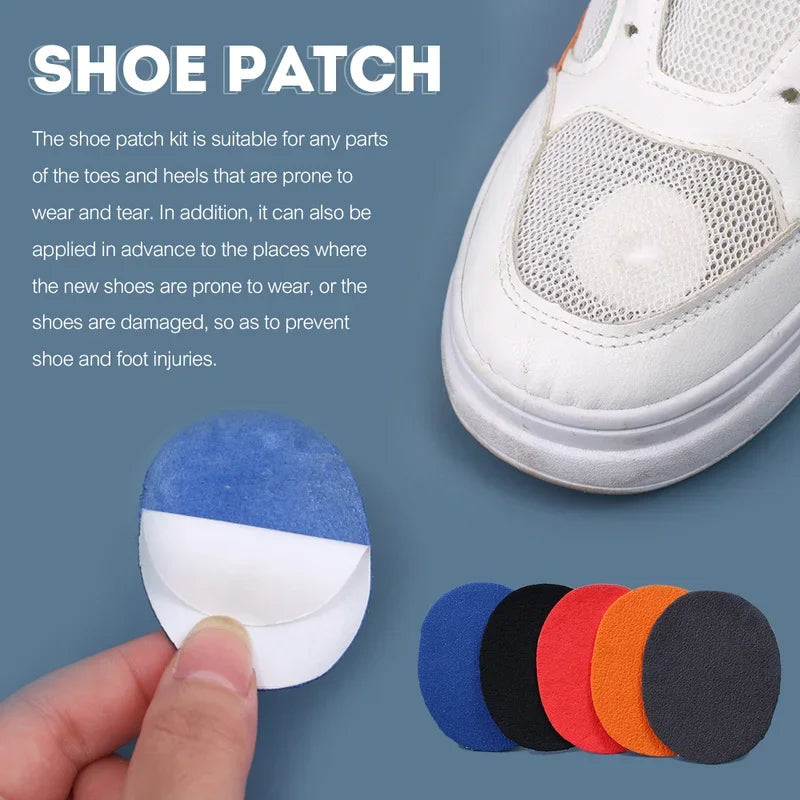 4PC Shoe Heel Repair Patch Kit Self Adhesive Inside Shoe Patches Holes Leather Heel Pads Shoes Glue Sole Repair Shoe Repair Glue