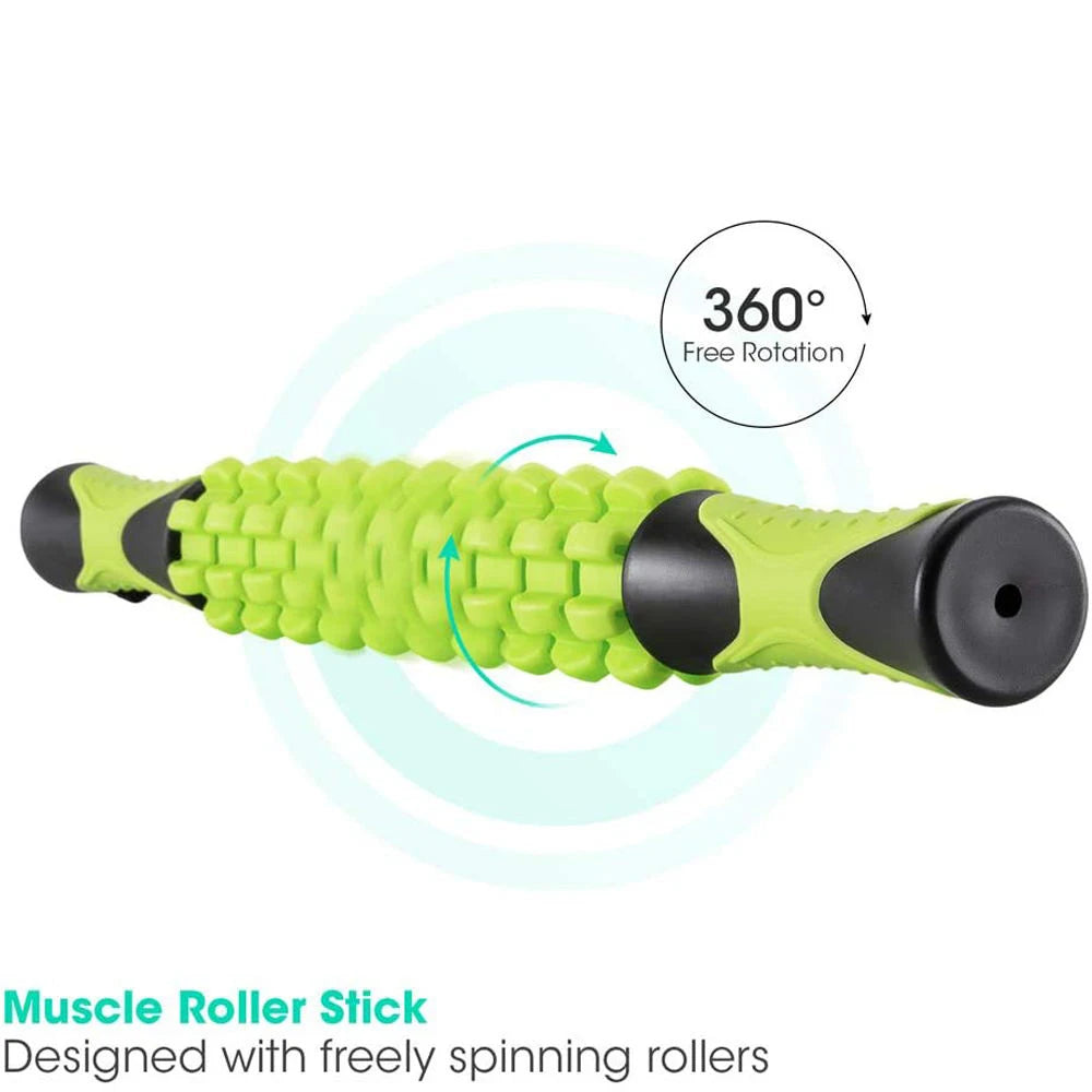 Muscle Roller Massage Stick for Athletes, Body Massager Soreness, Cramping Pain Tightness Relief Helps Legs Back Recovery Tools