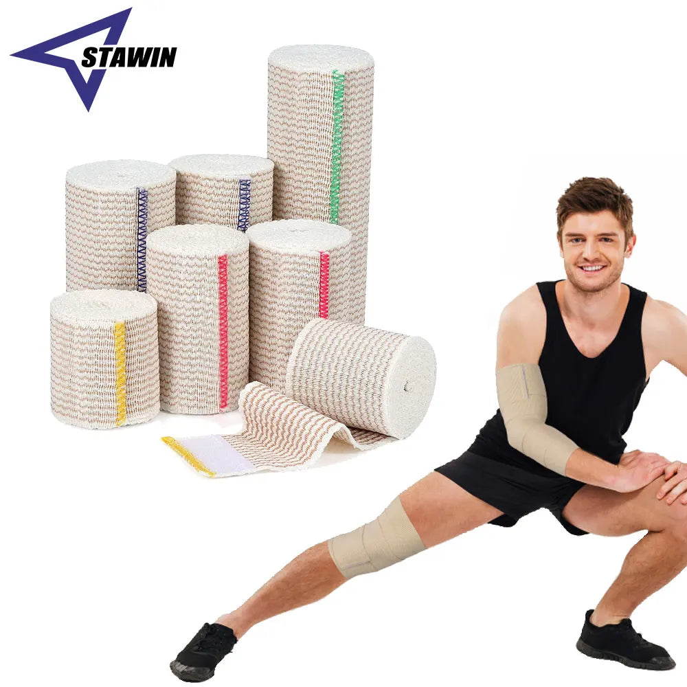 1 Roll Elastic Bandage Wraps with Self-Closure, Stretched Compression Bandage Wraps, Wound Care Product for Knees, First Aid Kit