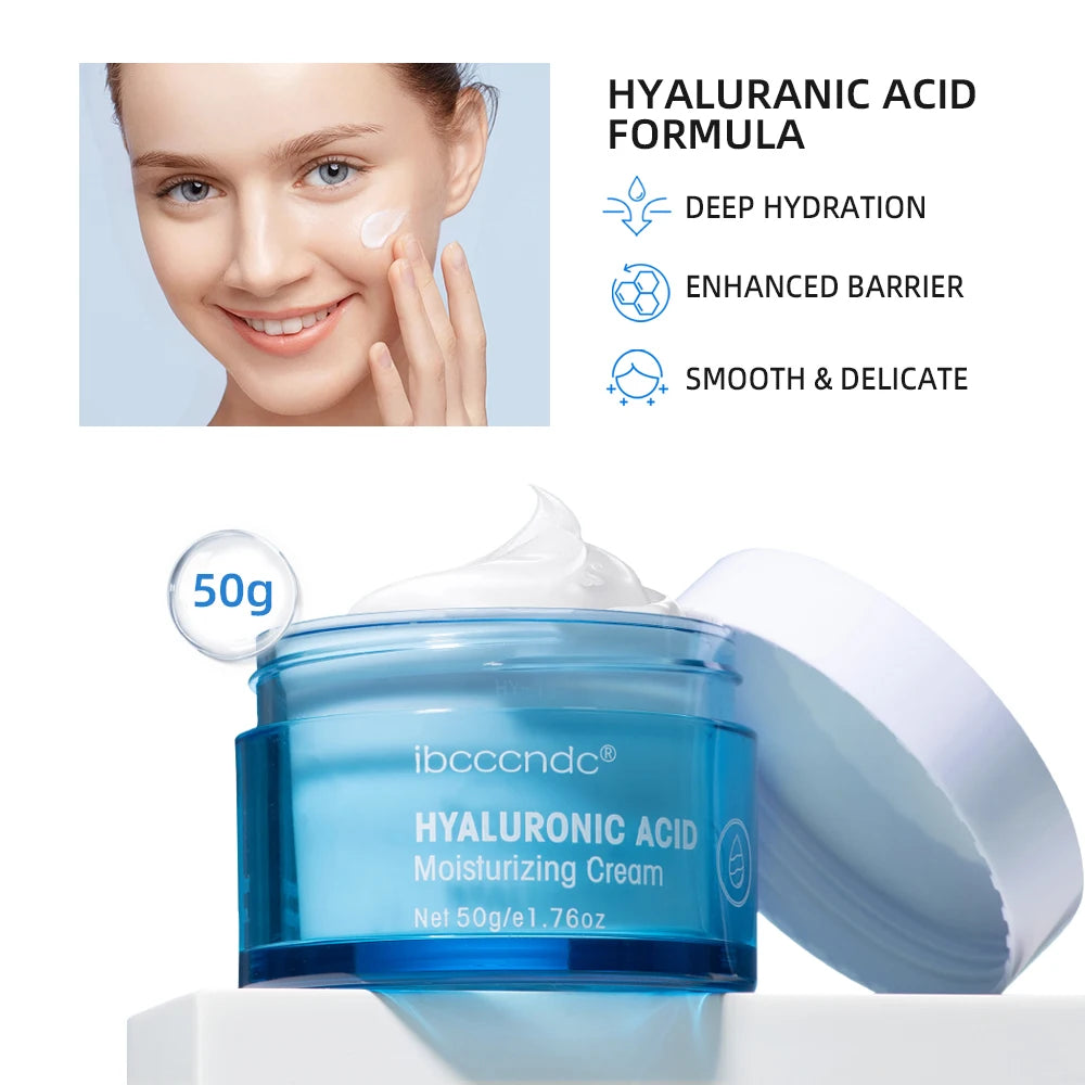 New Hyaluronic Acid Hydrating Face Moisturizer Gel-Cream To Hydrate and Smooth Extra-Dry Skin Facial Moisturizing Cream