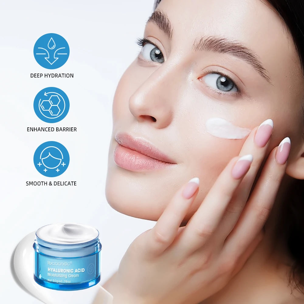 New Hyaluronic Acid Hydrating Face Moisturizer Gel-Cream To Hydrate and Smooth Extra-Dry Skin Facial Moisturizing Cream