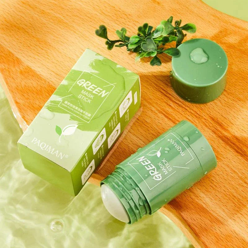 40g Eggplant Acne Green Tea Solid Cleansing Mask Dispel Acne Blemish Mark Remove Blackhead Acne Smearing Mud Film Hydrating Mask