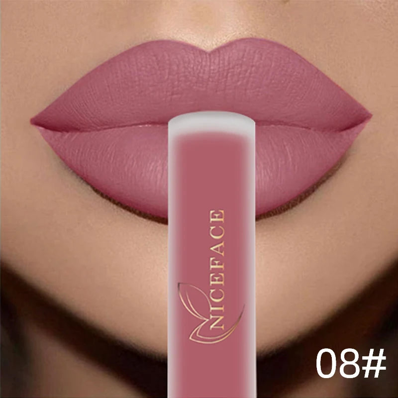 NICEFACE Lip Gloss Waterproof Matte Liquid Lipstick