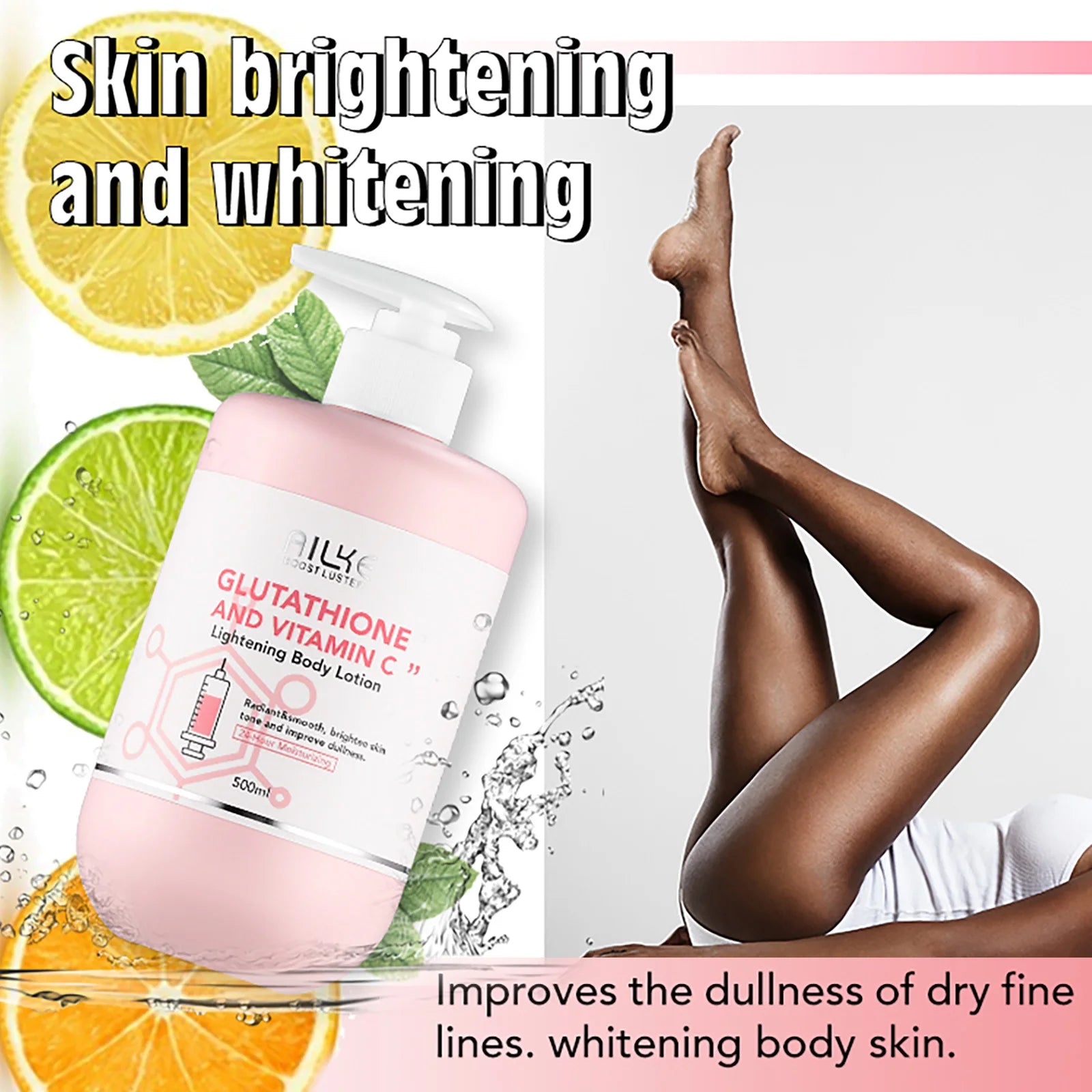 AILKE Glutathione and Vitamin C Moisturizing Body Cream for Skin Glowing, Radiance Boost | Nourishes & Hydrates Skin Naturally