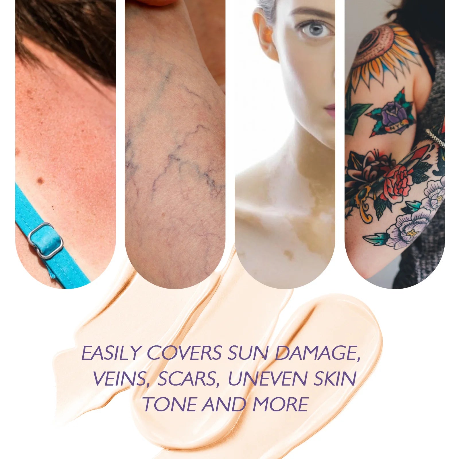 Tattoo Concealer Waterproof Foundation Professional Blemish Full Cover Scar Birthmarks Spot Freckle Long Lasting Cover Makeup