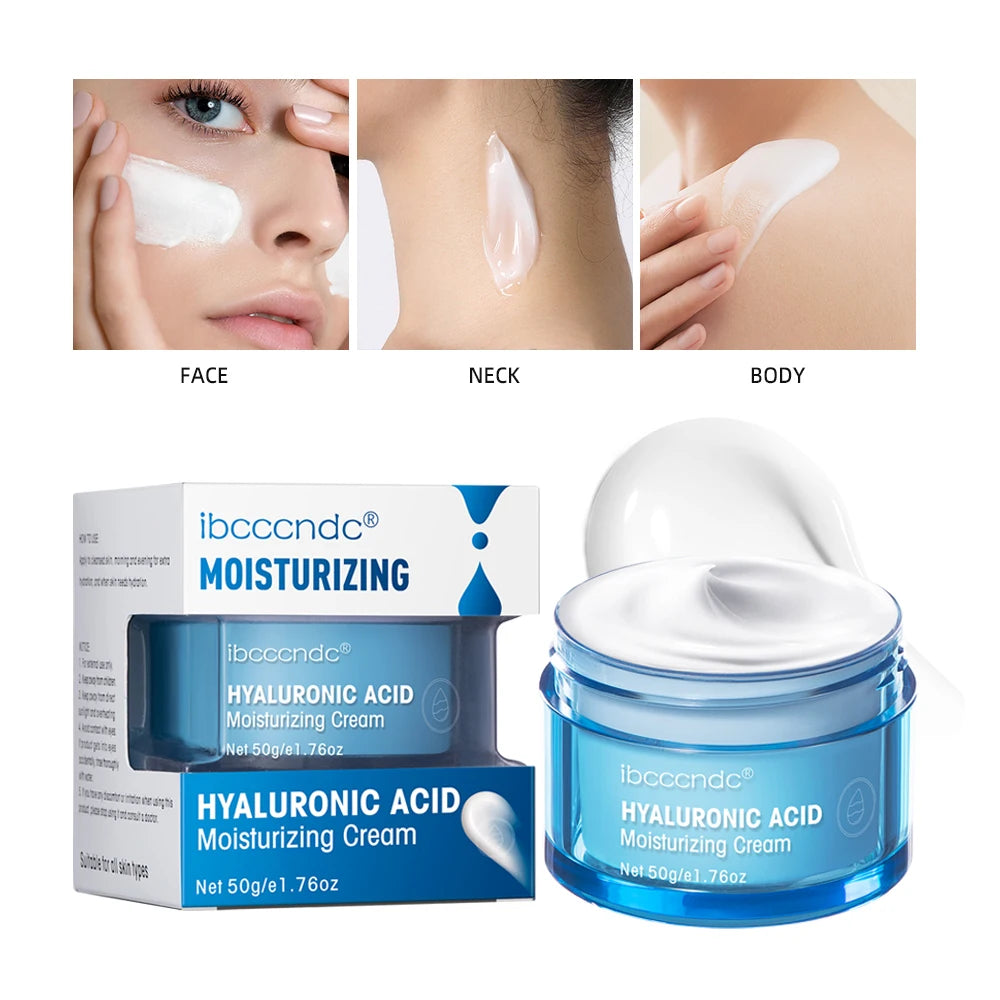 New Hyaluronic Acid Hydrating Face Moisturizer Gel-Cream To Hydrate and Smooth Extra-Dry Skin Facial Moisturizing Cream