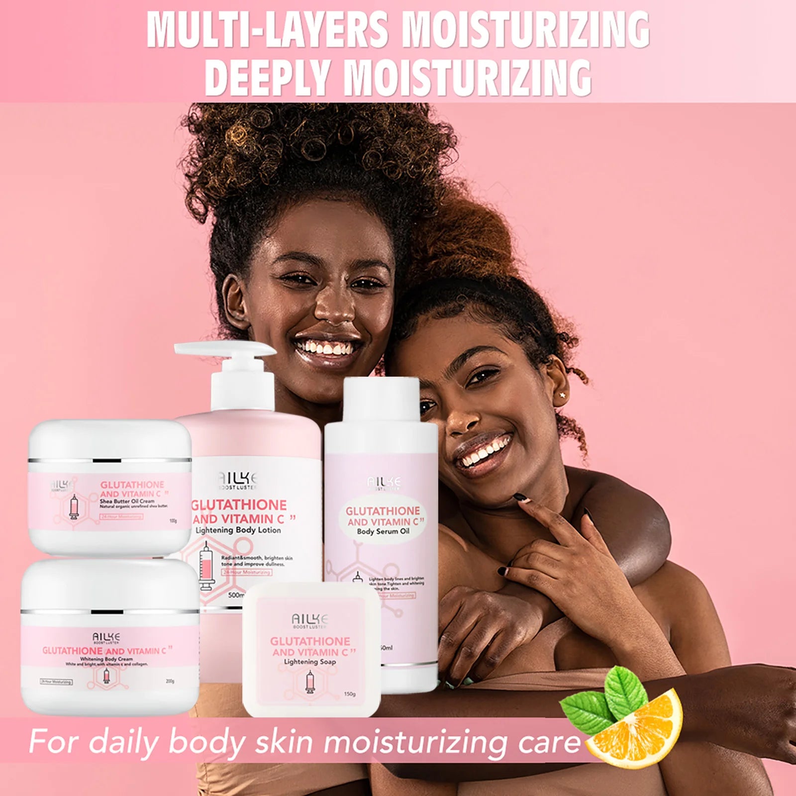 AILKE Glutathione and Vitamin C Moisturizing Body Cream for Skin Glowing, Radiance Boost | Nourishes & Hydrates Skin Naturally