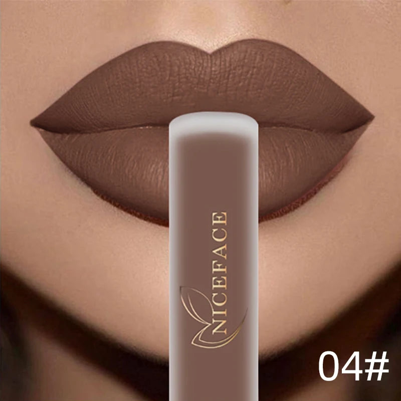 NICEFACE Lip Gloss Waterproof Matte Liquid Lipstick