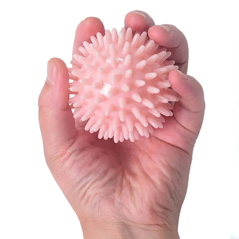 TPR 7CM Diameter Hollow Soft Spike Ball Hand Strength Recovery Exercise Massage Ball Yoga Fitness Spiky Massager Trigger Point