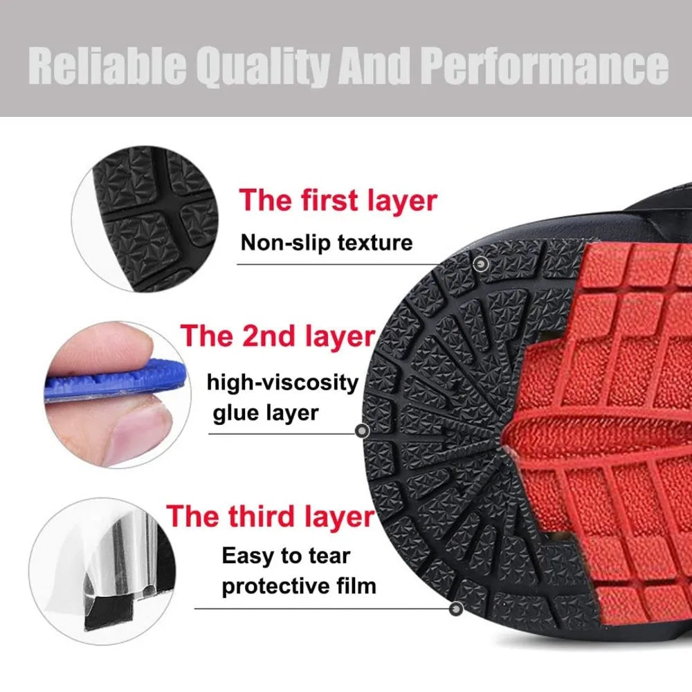 1Pair Wear-resistant Outsole Shoes Protector for Sneakers Men Shoe Repair Anti-Slip Self-Adhesive Rubber Sole Sports Shoes Patch