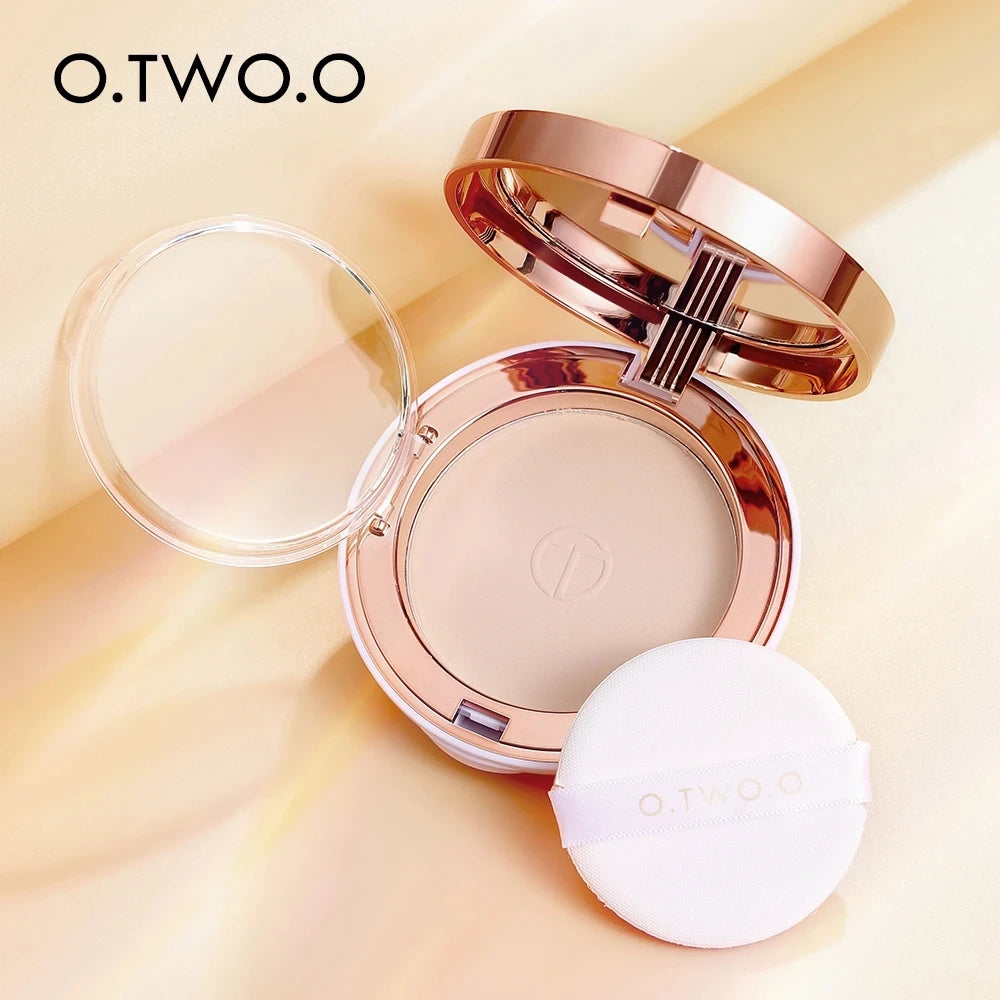 O.TWO.O Face Setting Powder Super Fine Powder Texture Oil-Control 3 Colors Matte Smooth Finish Concealer Makeup Pressed Powder